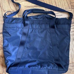 Lululemon Navy Blue Carry The Day Nylon Shoulder Gym Travel yoga bag